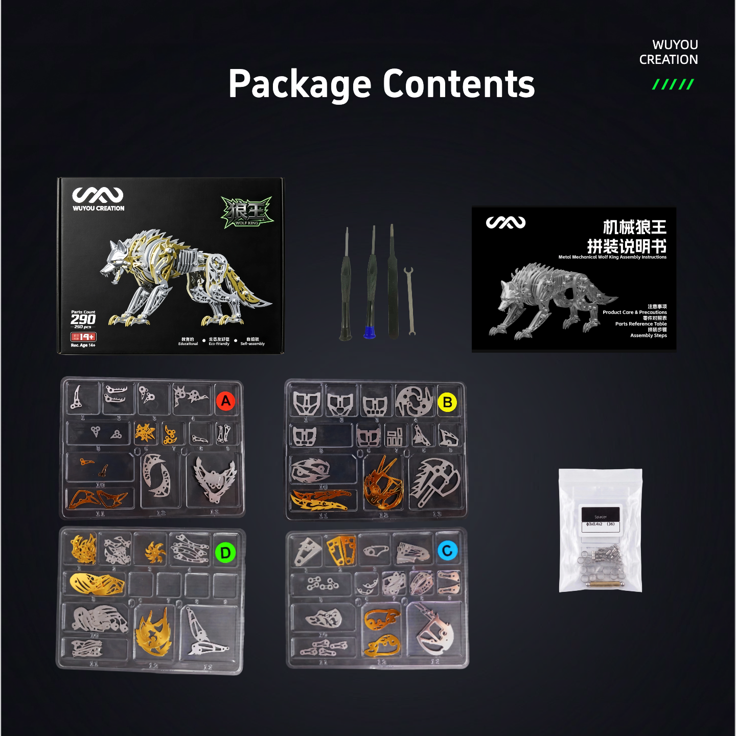 All-Metal Wolf King Model Kit