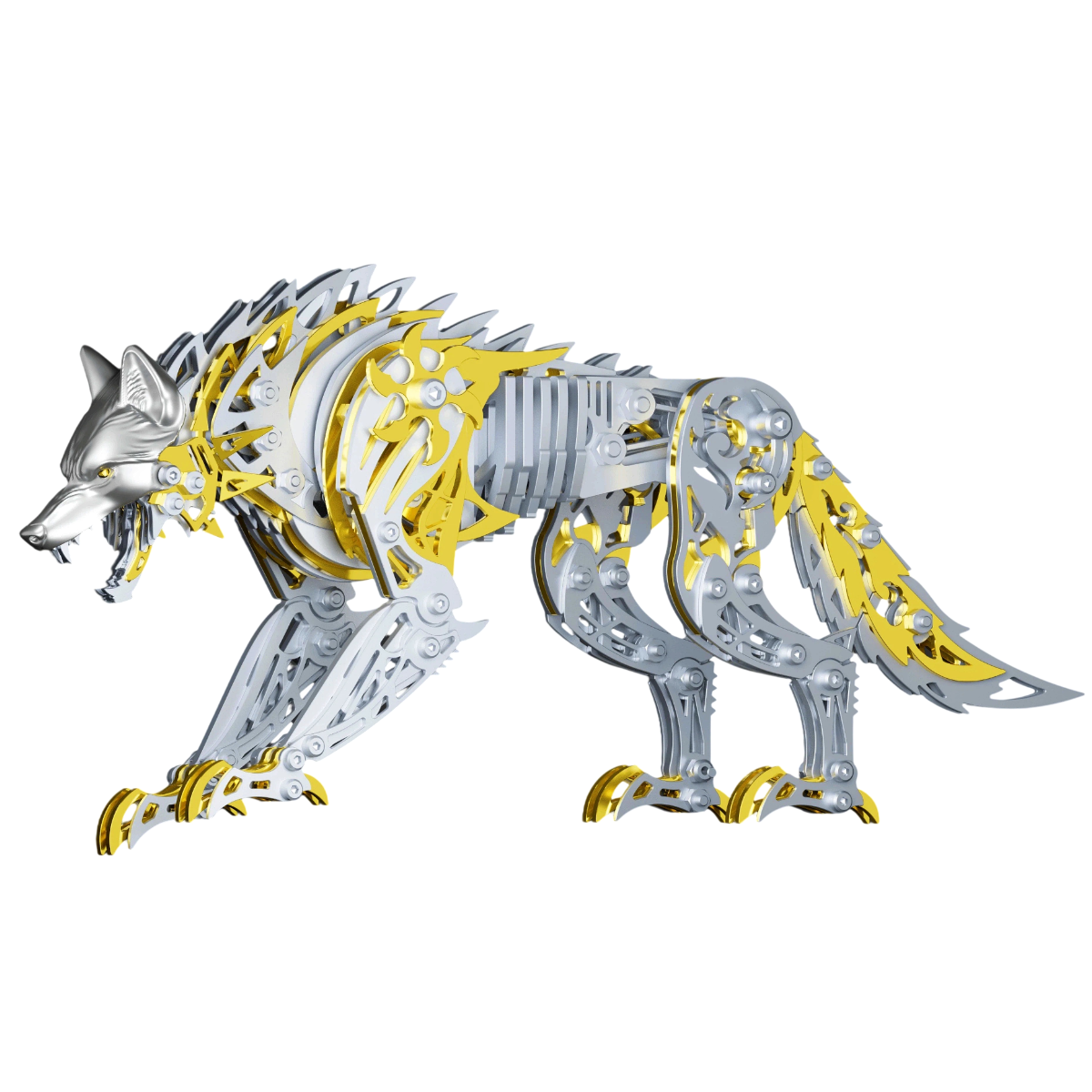 3D Metal Wolf King Model Kit 3D Metal Puzzle Metal Model Kit Gift for Men