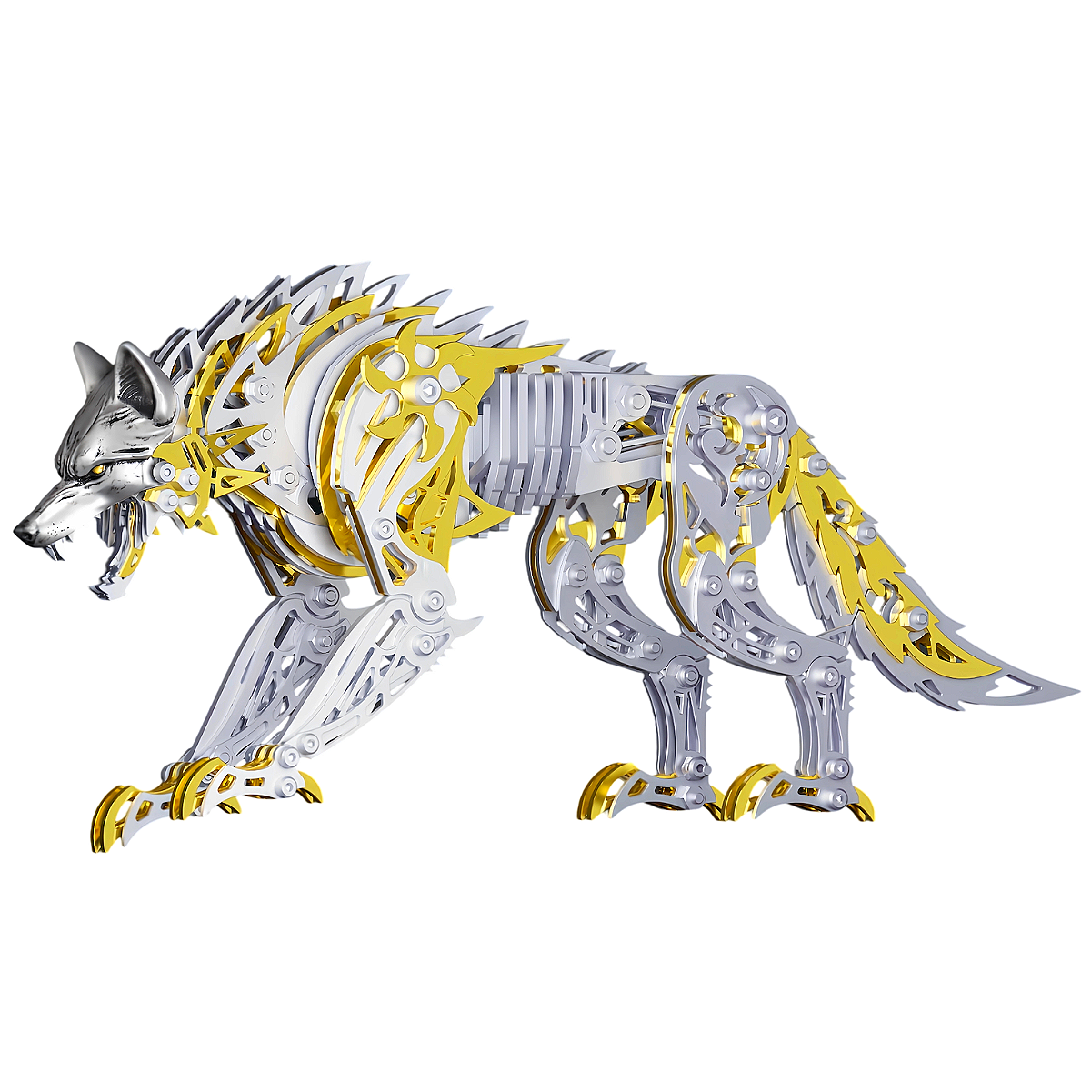 3D Metal Wolf Model