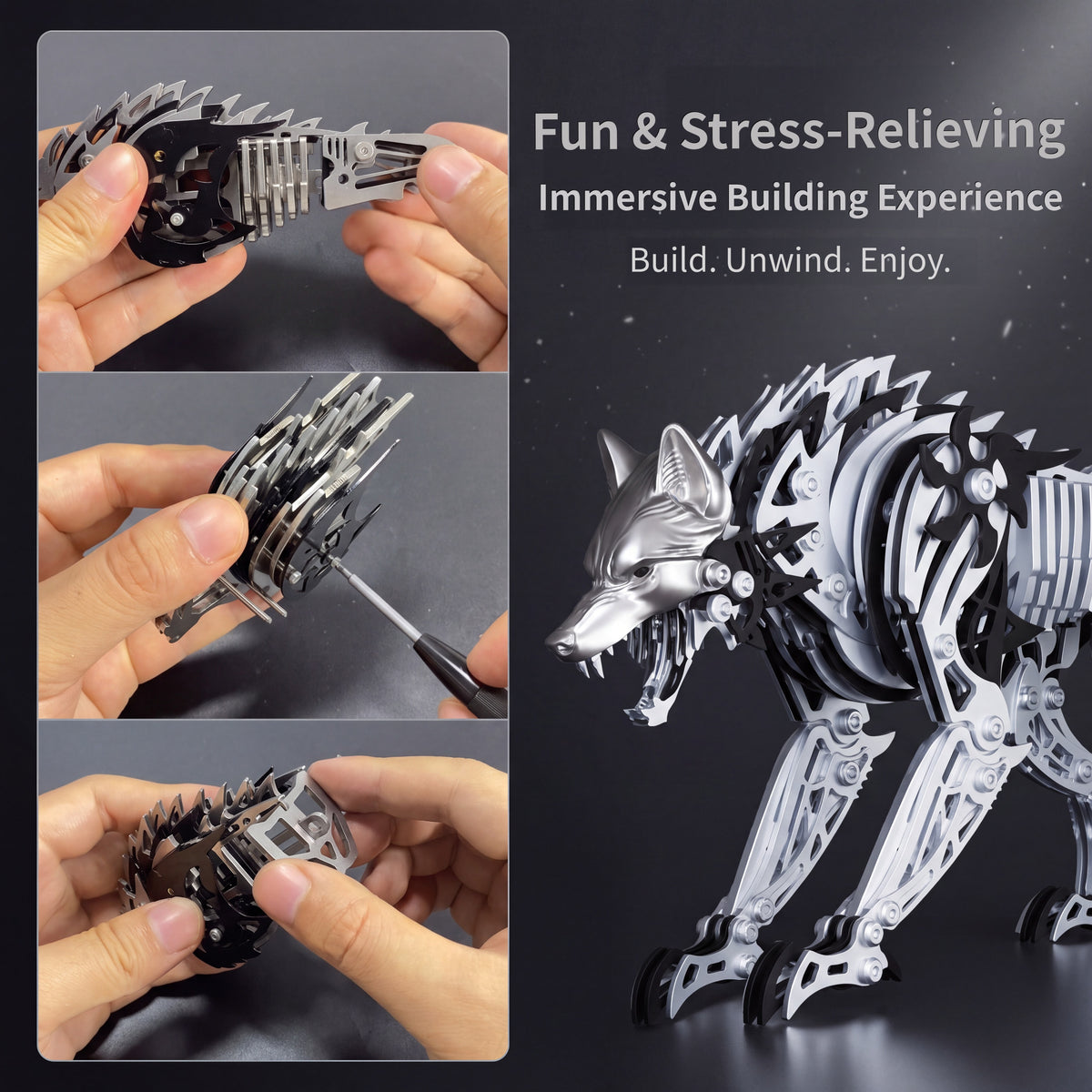 3D Metal Wolf Model