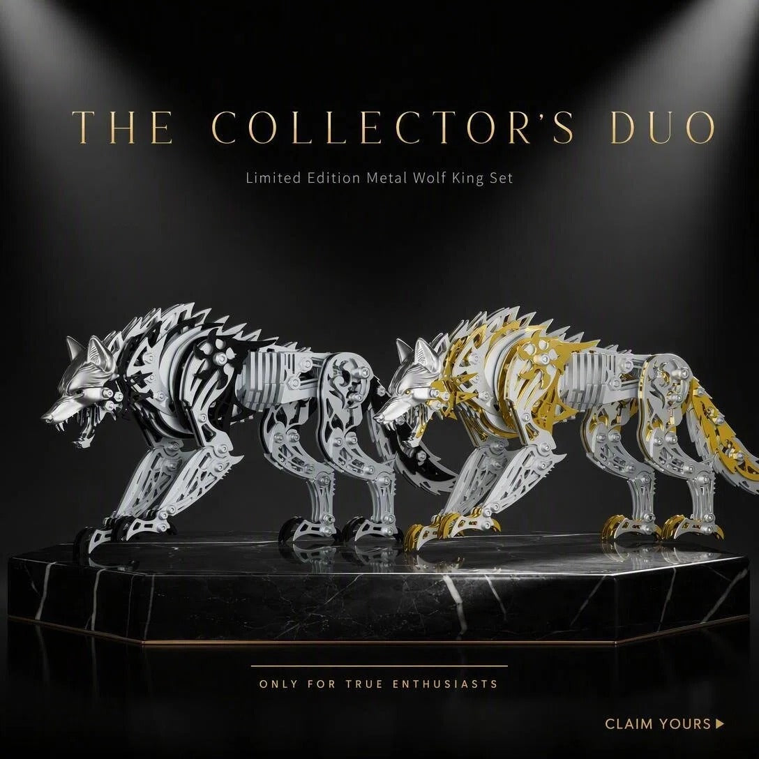 3D Metal Wolf King Model Kit 3D Metal Puzzle Metal Model Kit Gift for Men